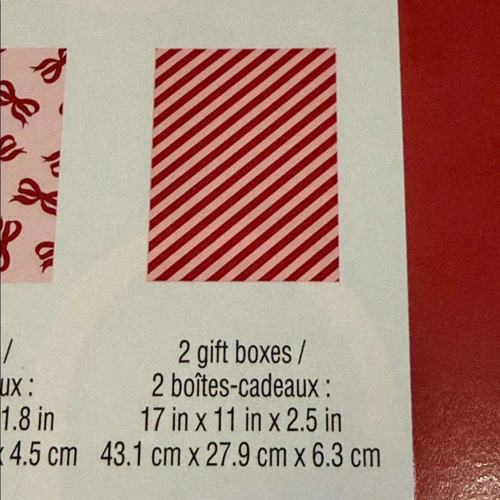 Red and Pink Gift Boxes 2 packs of 6
